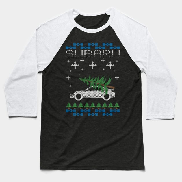 SUBIE BRZ XMAS Baseball T-Shirt by HSDESIGNS